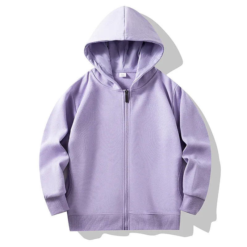 Unisex Toddler Zip Up Sweatshirts Lightweight Jacket Hooded Coats