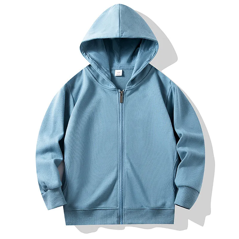 Unisex Toddler Zip Up Sweatshirts Lightweight Jacket Hooded Coats