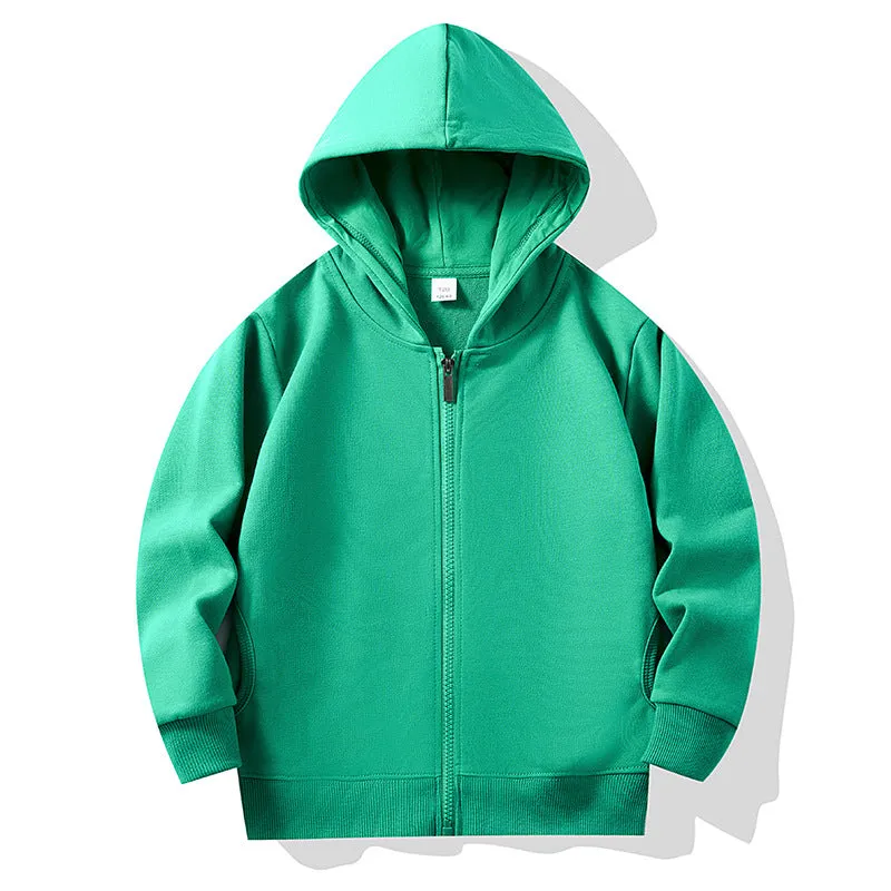 Unisex Toddler Zip Up Sweatshirts Lightweight Jacket Hooded Coats