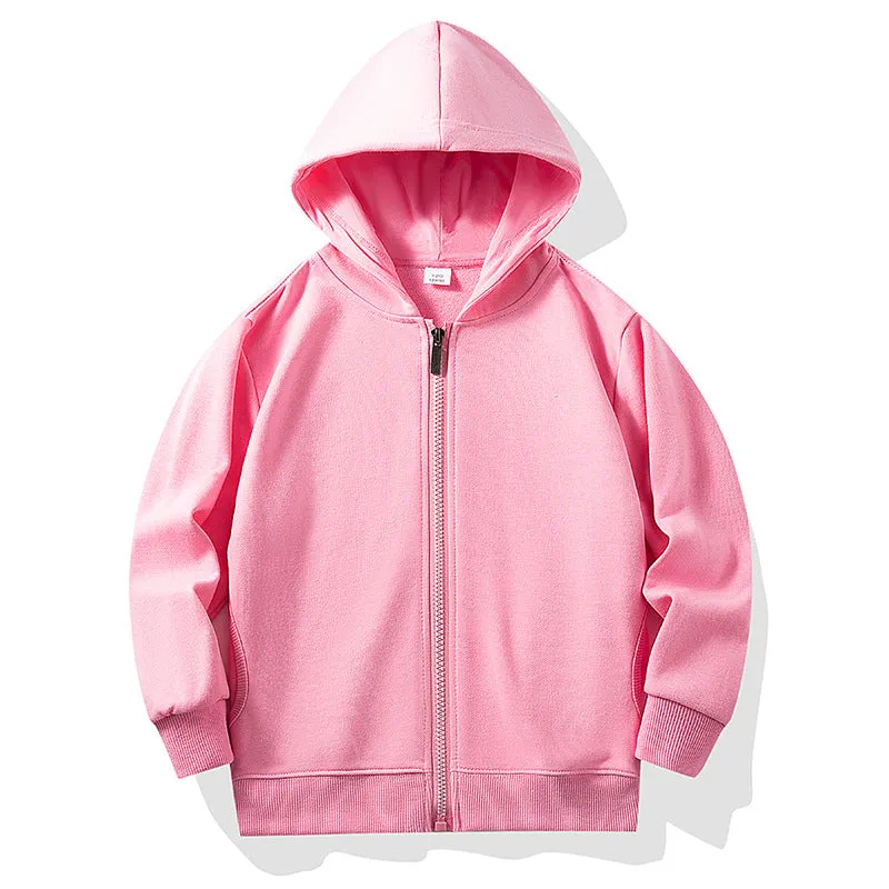 Unisex Toddler Zip Up Sweatshirts Lightweight Jacket Hooded Coats