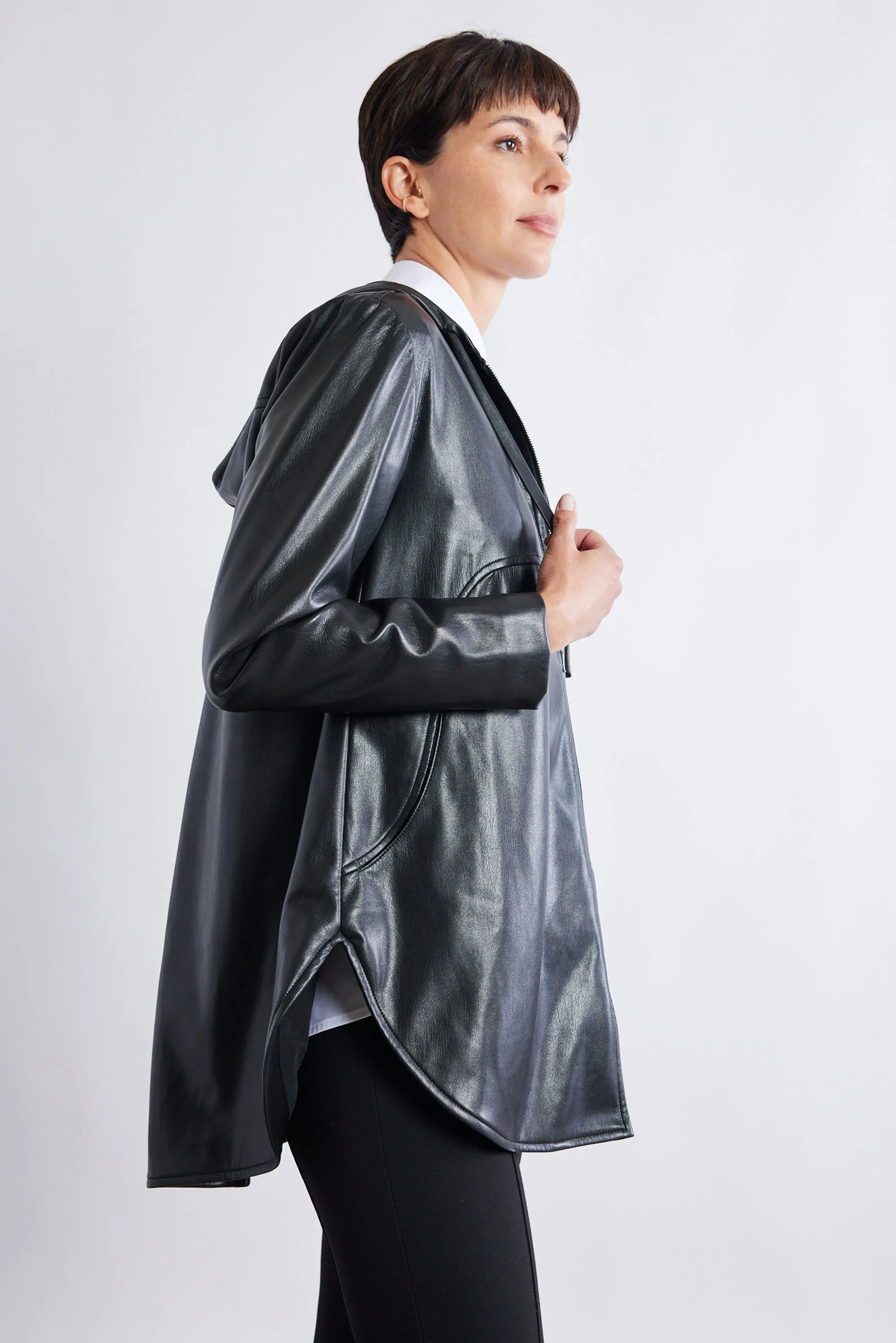 Vegan Leather Not Too Oversized Jacket