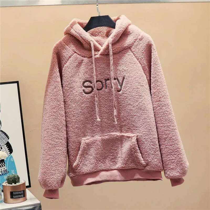 Velvet Cashmere Women Hoody Sweatshirt