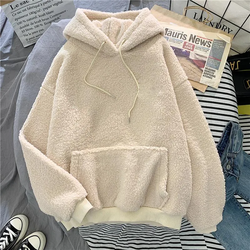 Velvet Cashmere Women Hoody Sweatshirt