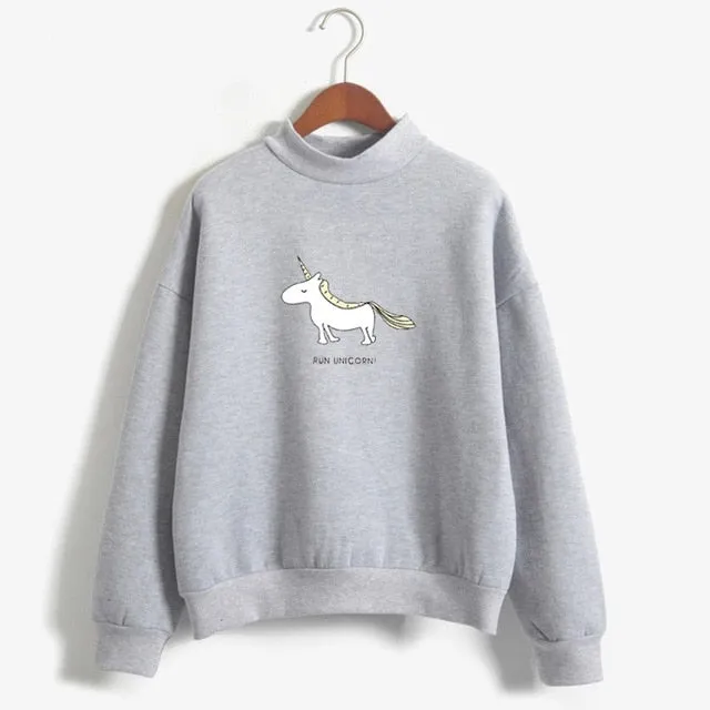 VenusFox Women's Unicorn Print Long Sleeve Casual Sweater