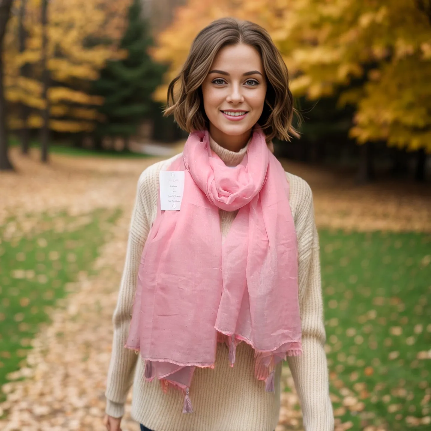 Wellness Sparkle Scarf - Rose Quartz (70x180cm)