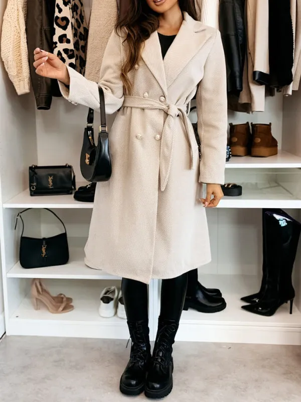 Wool Coat with Belted Waist for Chic Looks