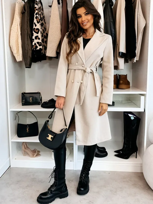 Wool Coat with Belted Waist for Chic Looks