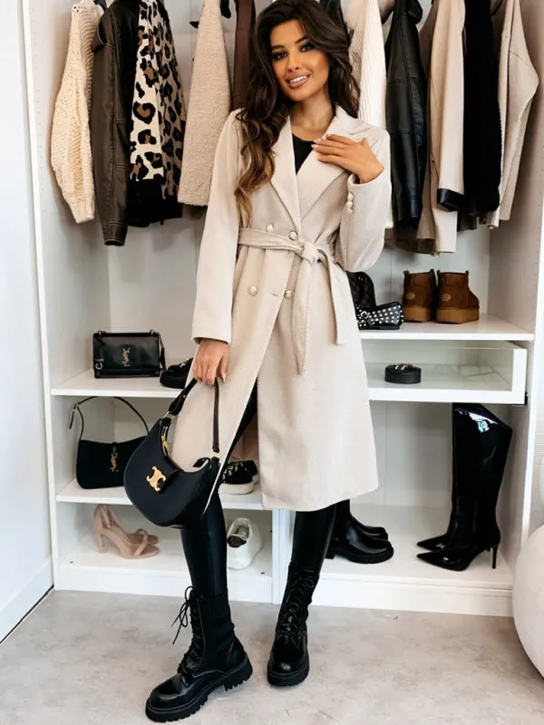 Wool Coat with Belted Waist for Chic Looks