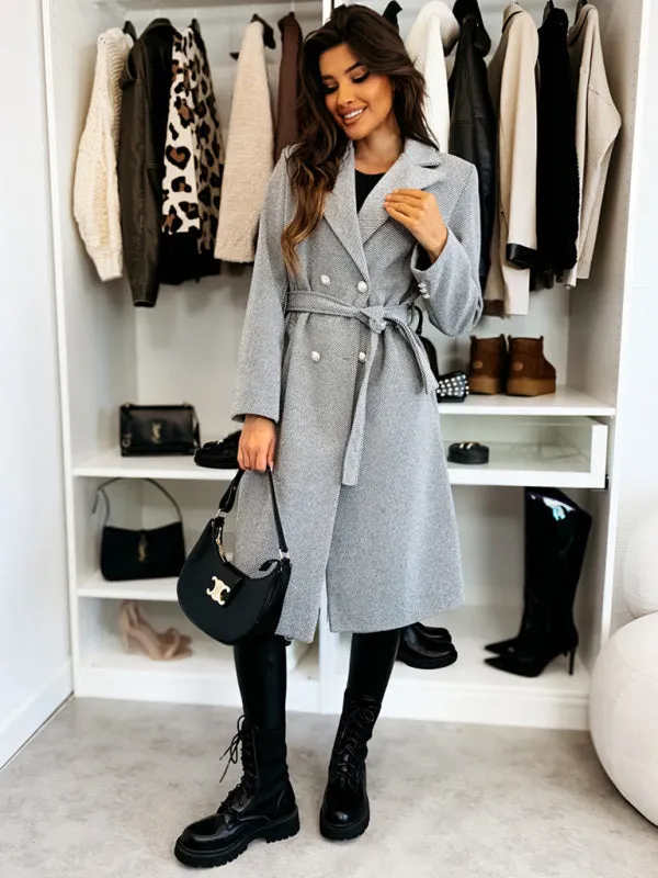 Wool Coat with Belted Waist for Chic Looks