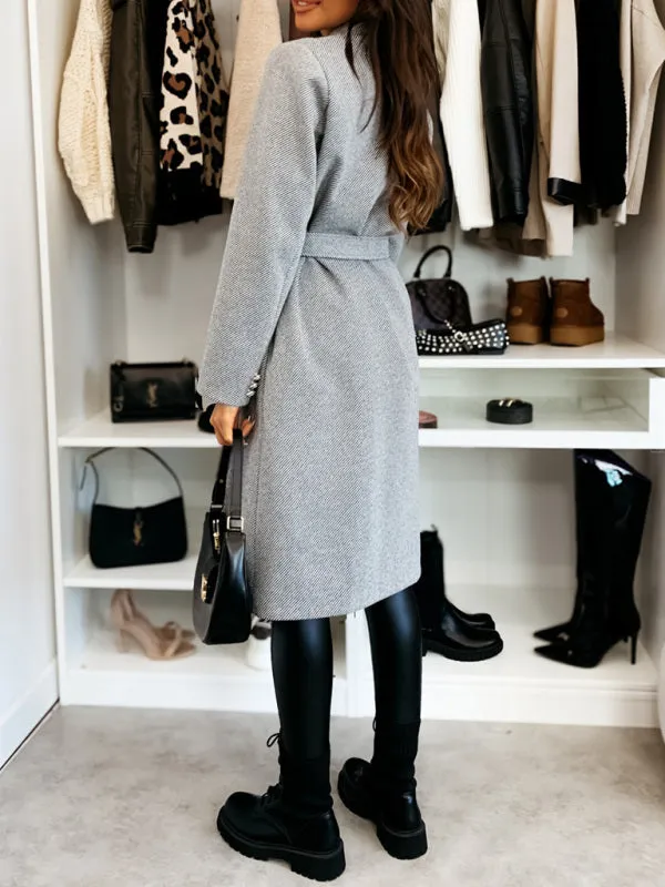 Wool Coat with Belted Waist for Chic Looks