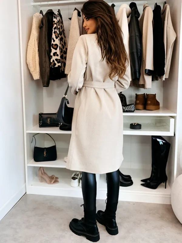 Wool Coat with Belted Waist for Chic Looks