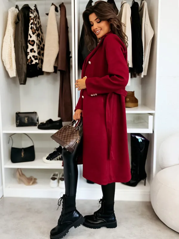 Wool Coat with Belted Waist for Chic Looks