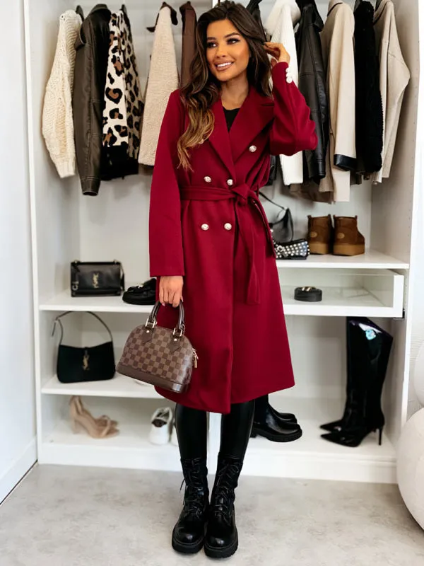 Wool Coat with Belted Waist for Chic Looks