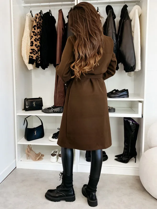 Wool Coat with Belted Waist for Chic Looks