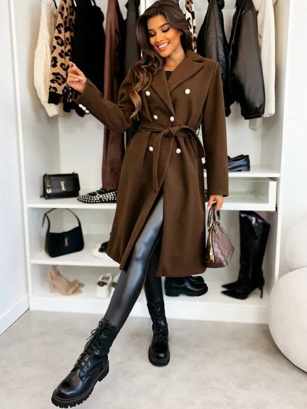 Wool Coat with Belted Waist for Chic Looks