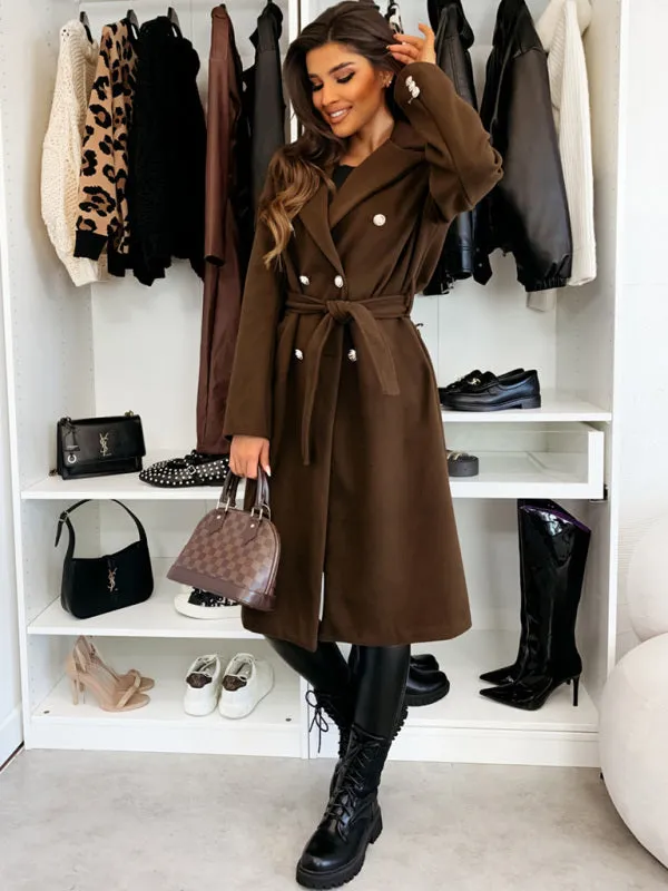 Wool Coat with Belted Waist for Chic Looks