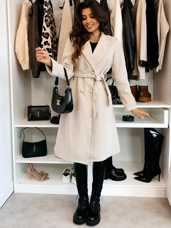 Wool Coat with Belted Waist for Chic Looks