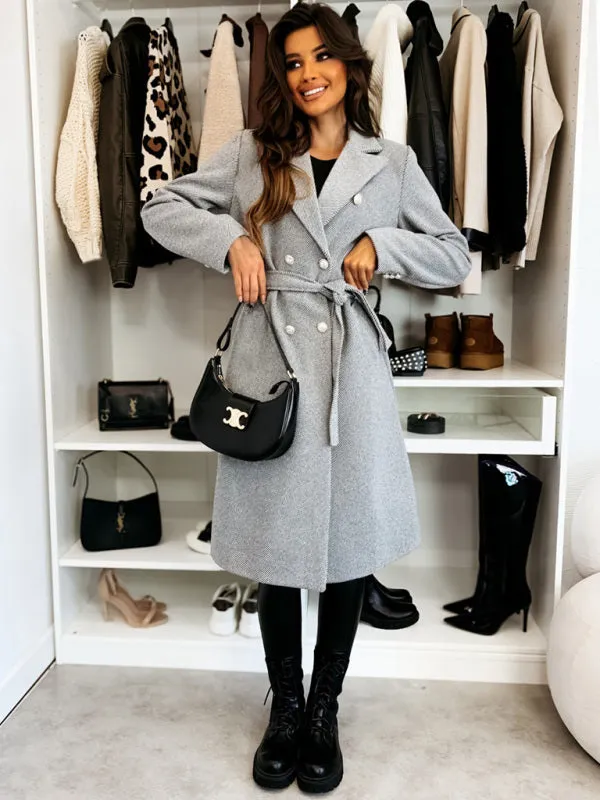 Wool Coat with Belted Waist for Chic Looks