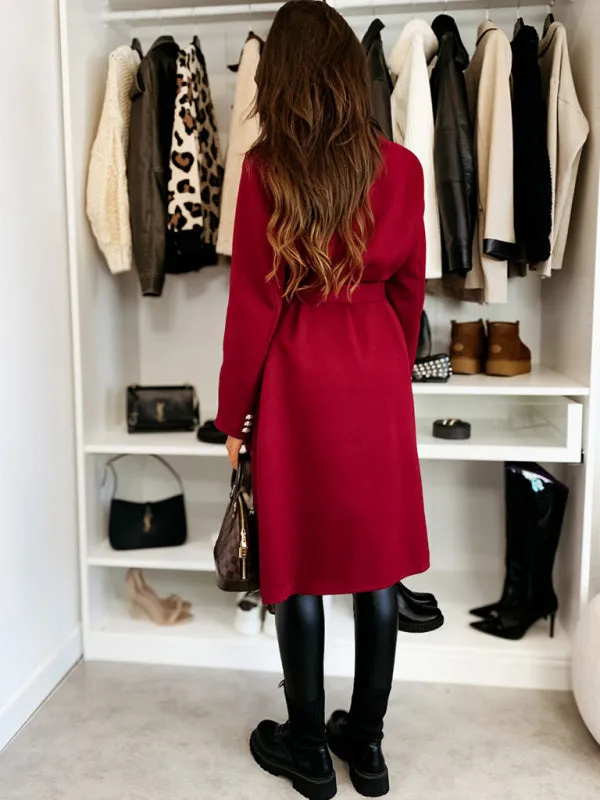 Wool Coat with Belted Waist for Chic Looks