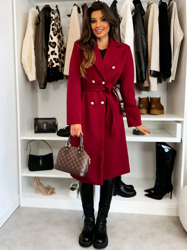 Wool Coat with Belted Waist for Chic Looks