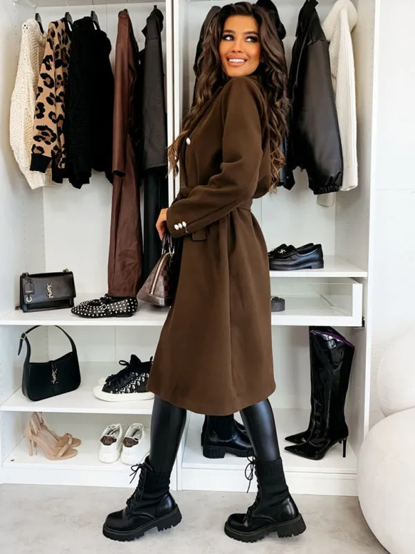 Wool Coat with Belted Waist for Chic Looks