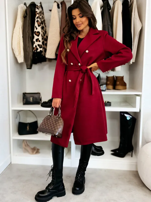 Wool Coat with Belted Waist for Chic Looks